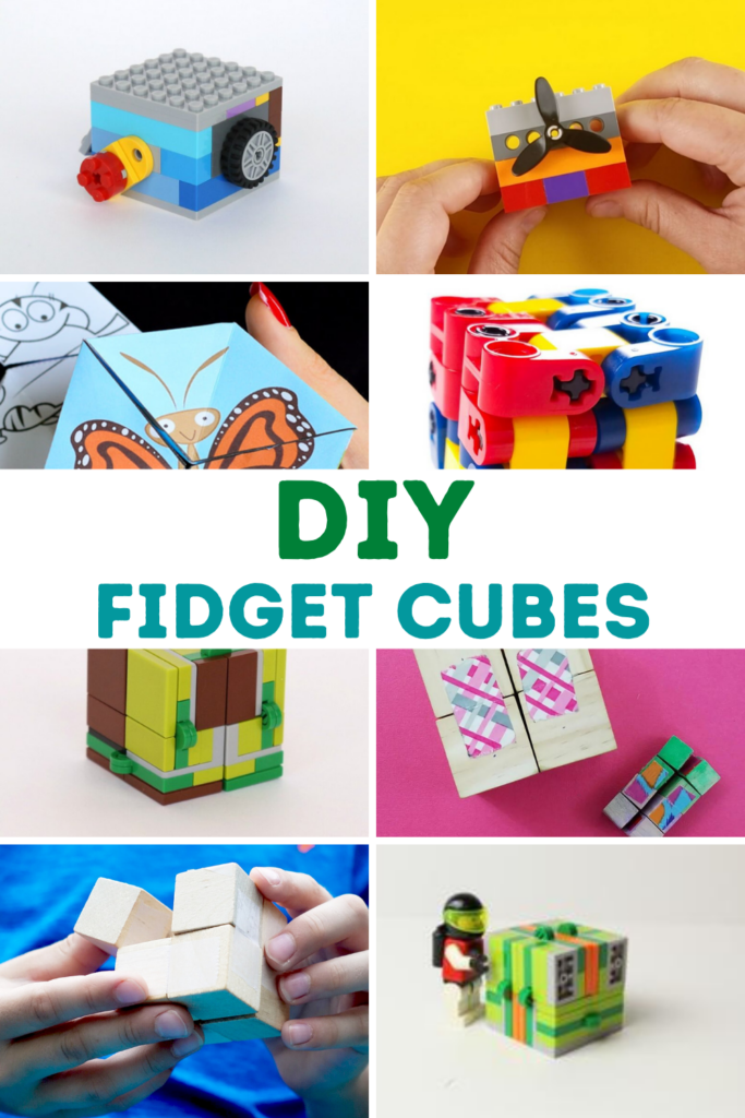 Follow along with the instructions below to learn how to make unique fidget cubes at home!