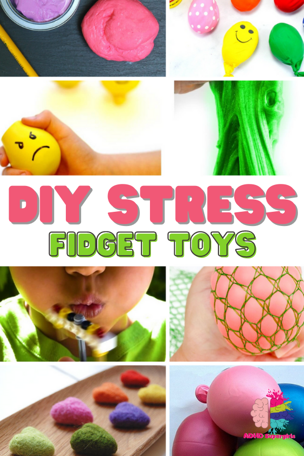 Over 20 DIY stress fidget toys to make! Instructions for fun DIY fidget toys for girls to make or for parents to make for their kids!