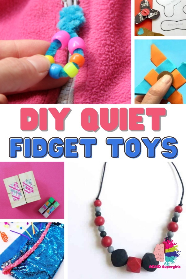 These DIY fidgets are all super quiet! Over 20 DIY quiet fidget toys that you can make yourself! Perfect for kids with ADHD!