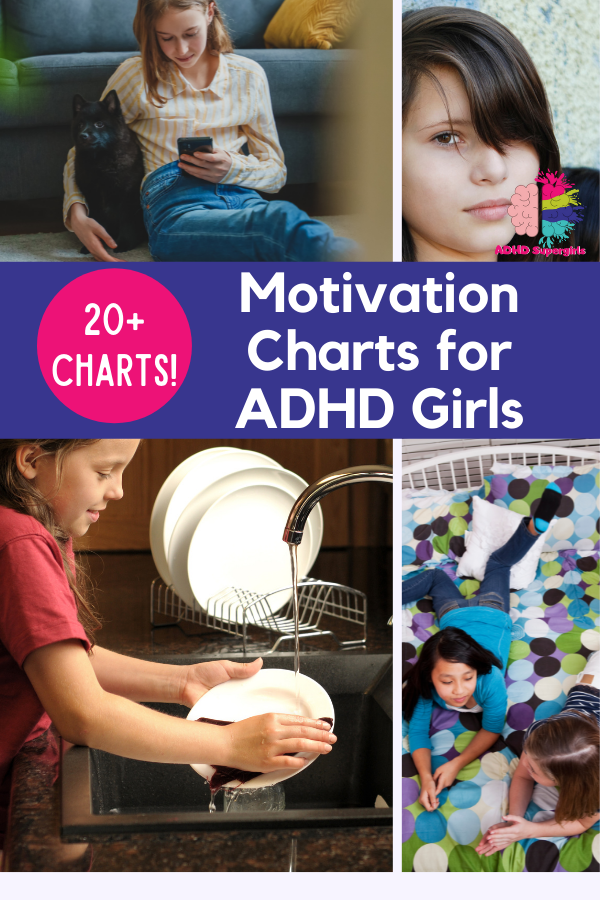 Girls with ADHD require a whole new set of parenting tools! Keep girls with ADHD on track with these printable ADHD charts for home! 