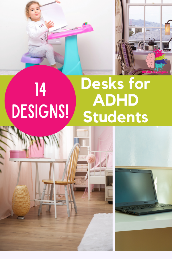 14 desks for ADHD students that will help make homework and studying easier! Handpicked by an ADHD mom with 3 ADHD daughters!