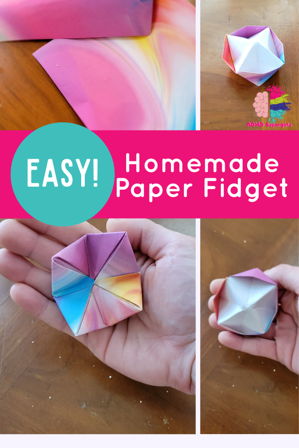 Step-by-step tutorial to learn how to make an origami fidget at home! Just one piece of paper and 5 minutes required for hours of fun!